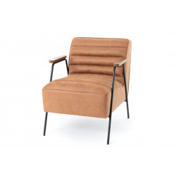 FAUTEUIL HUTCH PU MARRON