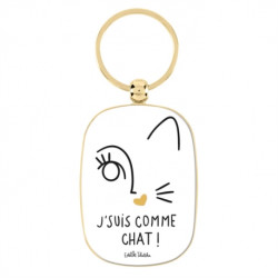 PORTE-CLES OPAT J'SUIS COMME CHAT