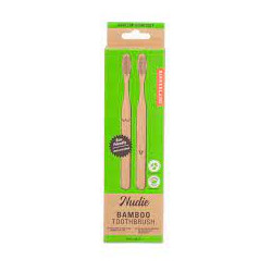 SET DE 2 BROSSES À DENTS EN BAMBOU NUDIE - KIKKERLAND