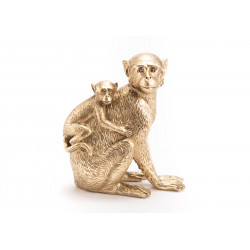 MAMAN ET BEBE SINGE ASSIS