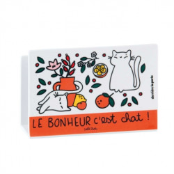 PORTE-EPONGE BOB LE BONHEUR C'EST CHAT