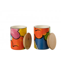 Pot De Rangement Porcelaine Pop Art