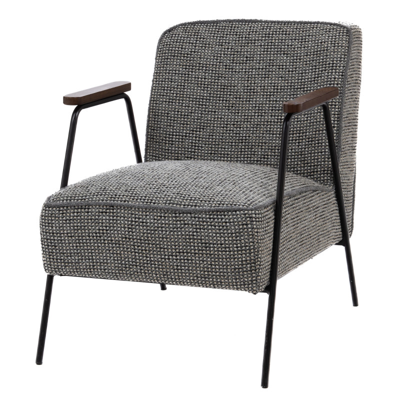 FAUTEUIL HUGGY CHINE GRIS