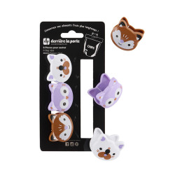 Pince sachet (2 assortiments de 3) Chouette