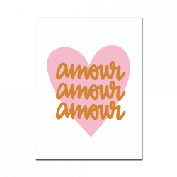 Affiche amour rose MODÈLE AGE