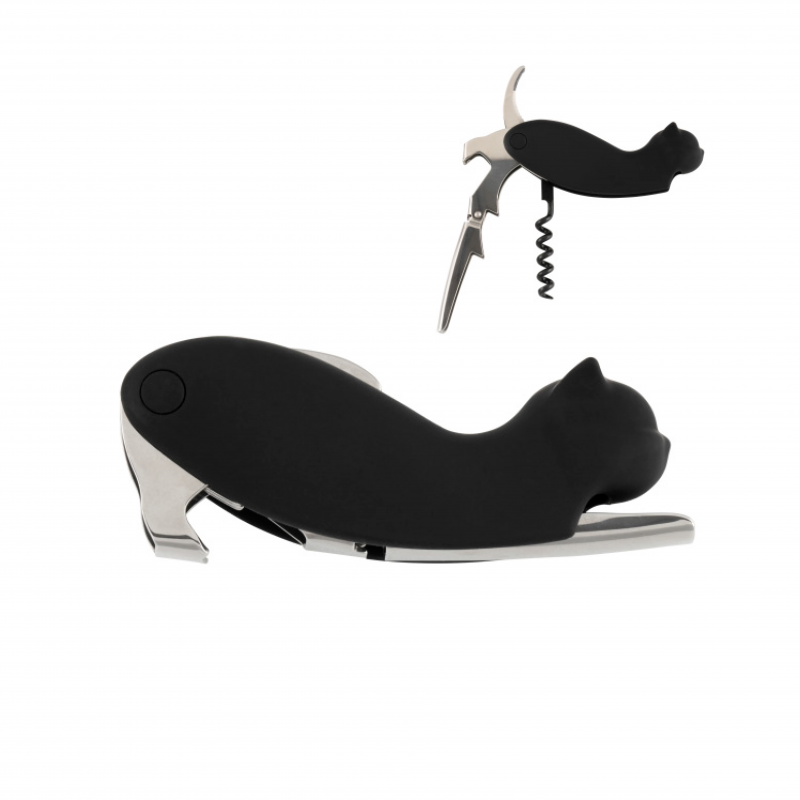 Tire-bouchon 3-en-1 Chat noir