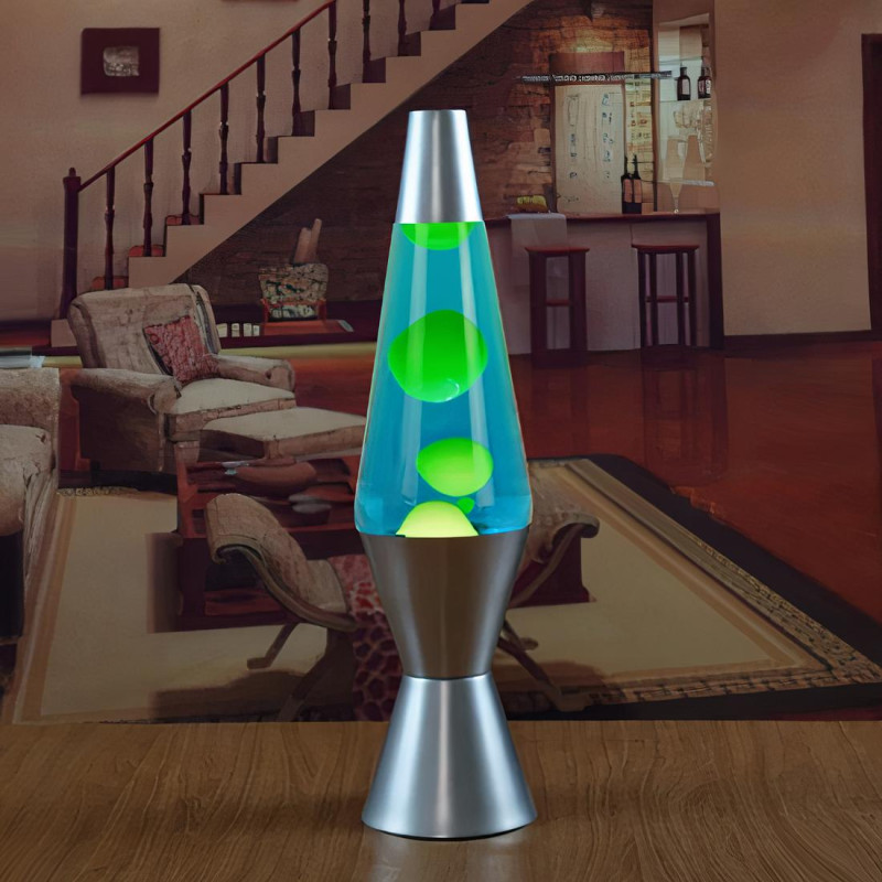 Lampe à lave I total verte et bleue