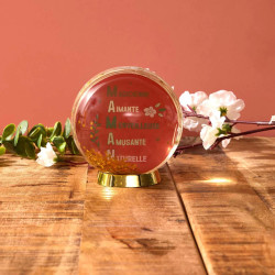 BOULE A NEIGE CADRE PHOTO MAMAN