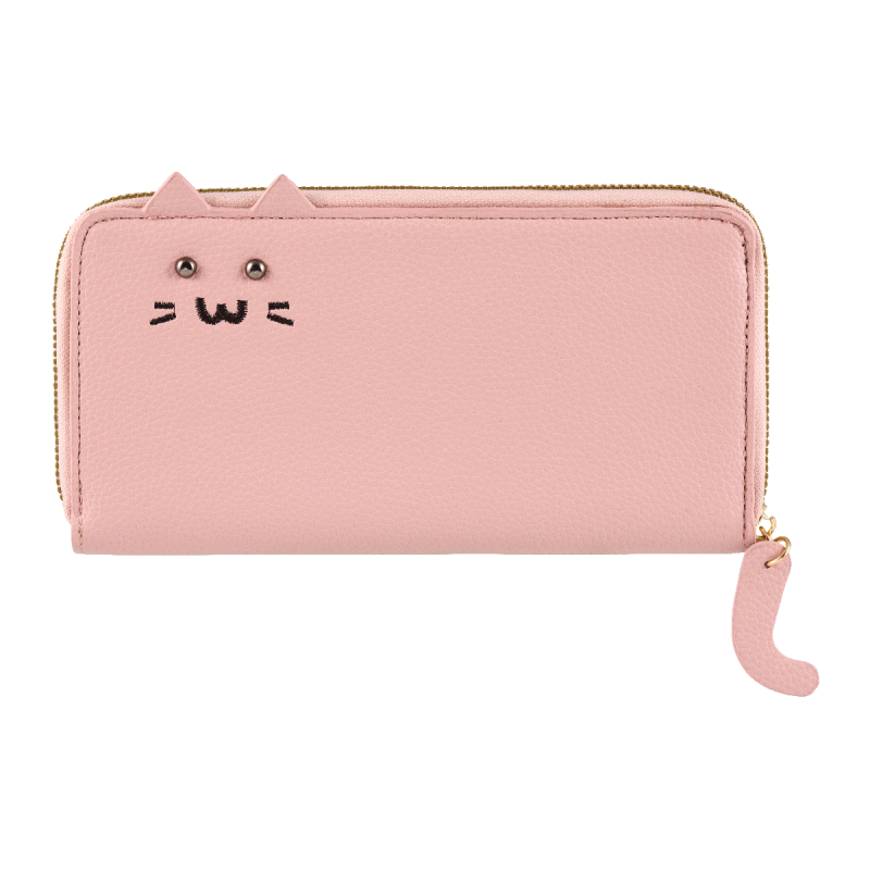 Portefeuille rose chat