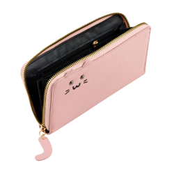 Portefeuille rose chat