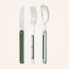 Couverts 12:34 Aluminium kaki